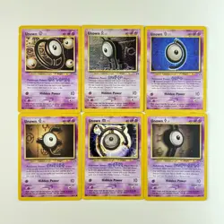 Holo Unown A Neo Discovery 14/75 - Unown 6 Pokemon Card Bundle - Image 1