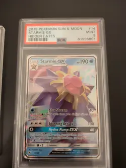 Pokemon Starmie GX TCG Card 14/68 Hidden Fates PSA 9 & Mega Stamie Ex JP Bundle - Image 2