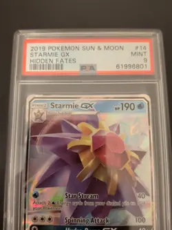 Pokemon Starmie GX TCG Card 14/68 Hidden Fates PSA 9 & Mega Stamie Ex JP Bundle - Image 4
