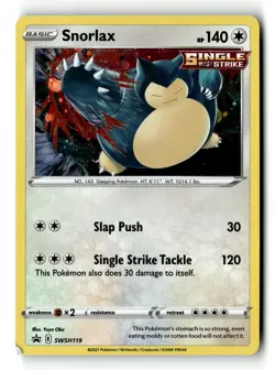 Pokemon Card Snorlax Holo LP SWSH: Sword & Shield Promo Cards SWSH119 - Image 1