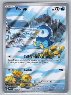 Piplup 098/094 Illustration Rare Phantasmal Flames Pokemon Holo Near Mint - Image 1