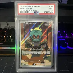 2025 Pokemon Mega Evolution Marshadow Illustration Rare #146/132 PSA 10 GEM MINT - Image 1