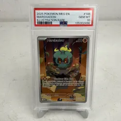 2025 Pokemon Mega Evolution Marshadow Illustration Rare #146/132 PSA 10 GEM MINT - Image 1