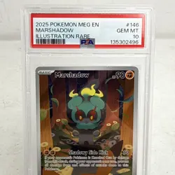 2025 Pokemon Mega Evolution Marshadow Illustration Rare #146/132 PSA 10 GEM MINT - Image 3