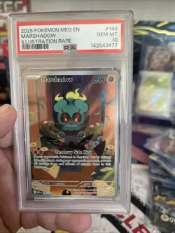 Pokemon 2025 Marshadow 146/132 Illustration Rare Mega Evolution GEM MINT PSA 10 - Image 1