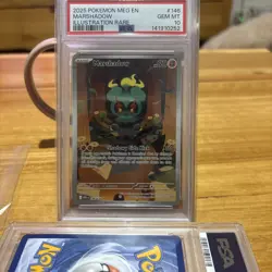 2025 Pokemon Mega Evolution Marshadow Illustration Rare 146/132 PSA 10 Gem Mint - Image 1