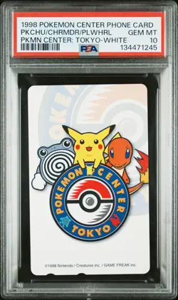 PSA 10 Pokemon Phone Card Pikachu & Friends White Japanese Center Tokyo 1998 #2 - Image 1