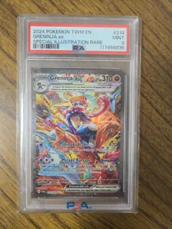 POKEMON TWILIGHT MASQUERADE SPECIAL ILLUSTRATION RARE GRENINJA 214/167 PSA 9 - Image 1