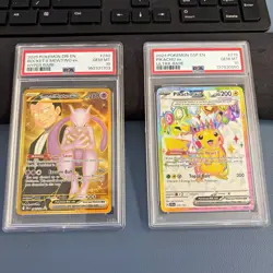 PSA 10 Pokemon TCG 2-Card Lot Rocket's Mewtwo ex 240/182 + Pikachu ex 219/191 - Image 1