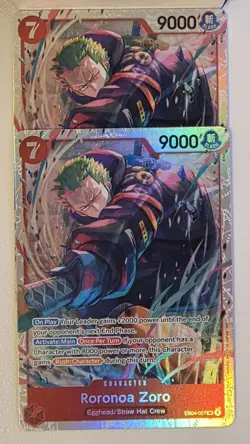 Lot of TWO (2) Roronoa Zoro EB04-007 Cards - Image 1