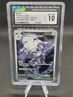 Steelix 150/132 Me01: Mega Evolution Holo GEM MINT 10 CGC - Image 1