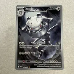 Pokemon TCG Steelix 150/132 Me01: Mega Evolution Full Art Holo Rare 200 HP - Image 1