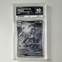 Ace Grading 10 Steelix 150/132 Me01 Mega Evolution Illustration Rare Holo EN - Image 1