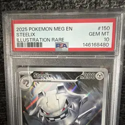 Pokemon TCG Steelix 150/132 ME01 Mega Evolution Illus Rare Holo English PSA 10 - Image 3
