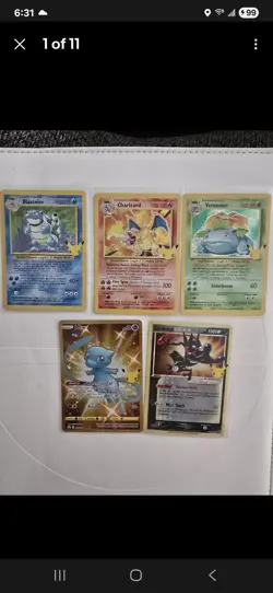 Pokemon 25th Anniversary Charizard Venusaur Blastoise Greninja Mew - Image 1