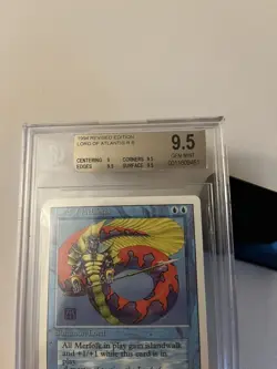 MTG Lord of Atlantis Revised Edition Regular Rare Graded Gem Mint BGS 9.5 - Image 2