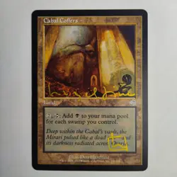 MTG Cabal Coffers Torment - Signed by Artist Don Hazeltine (Gold) - Image 1