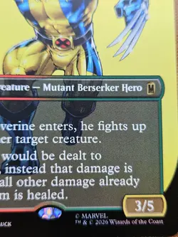 Wolverine, Fierce Fighter (Borderless) Foil Marvel,Magic the Gathering,MTG *NEW* - Image 3