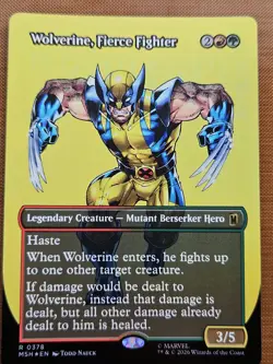 Wolverine, Fierce Fighter (Borderless) Foil Marvel,Magic the Gathering,MTG *NEW* - Image 4