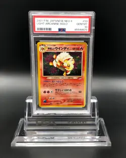 Pokemon Light Arcanine Japanese Neo 4 No. 059 PSA 10 Gem Mint Holo Neo Destiny - Image 1