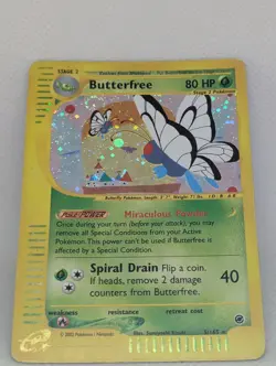 Butterfree 005/165 Expedition Base Set Holo Ultra Rare Pokemon TCG Nintendo LP - Image 3