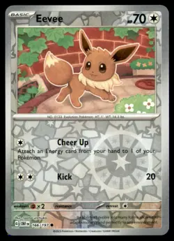 Pokemon Eevee Obsidian Flames 166/197 C Reverse Holo NM - Image 1