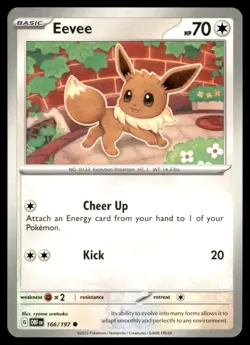 Pokemon Eevee Obsidian Flames 166/197 C NM - Image 1