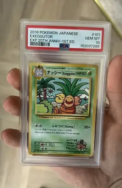 2016 POKEMON JAPANESE EXPANSION 20TH ANNIVERSARY 1ST EDITION EXEGGUTOR PSA 10 - Image 1