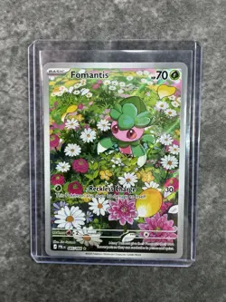 Fomantis 085/084 Me05: Pitch Black Full Art Illustration Rare Pokemon MINT - Image 1