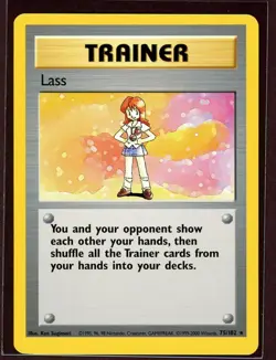 Lass Non-Holo Rare 1999-2000 WOTC Pokemon Card 75/102 Base Set NM - Image 1