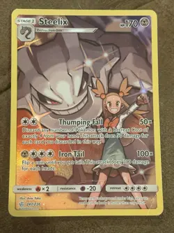 Steelix (Secret) Holo Secret Rare Pokemon SM - Cosmic Eclipse 247/236 - Image 1