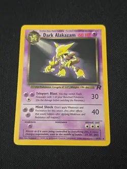 Dark Alakazam 18/82 Team Rocket Regular Black Star Rare WOTC Pokemon TCG LP - Image 1