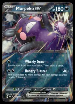 Morpeko ex 055/084 Double Rare Pitch Black Pokemon Holo Near Mint - Image 1