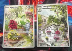 Pokemon Sprigatito & Floragato SV02: Paldea Evolved 196/193 & 197/193 IR LP - Image 1