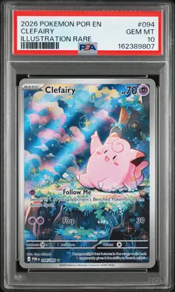 2026 POKEMON POR EN-PERFECT ORDER ILLUSTRATION RARE #094 CLEFAIRY PSA 10 - Image 1