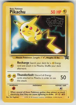 Pikachu 4 Promo Wizards Black Star Promos Pokemon Moderately Played - Image 1