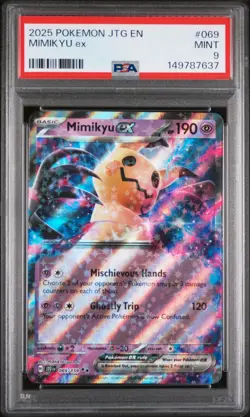 2025 POKEMON JTG EN-JOURNEY TOGETHER #069 MIMIKYU EX PSA 9 - Image 1