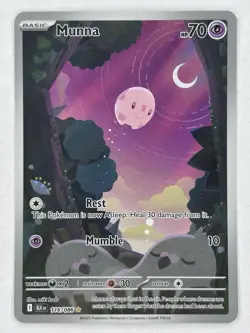 Munna 116/086 Illustration Rare Pokemon SV: Black Bolt NM - Image 1
