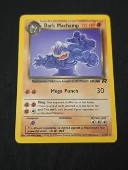 Dark Machamp 27/82 Team Rocket Regular Black Star Rare WOTC Pokemon TCG LP - Image 1