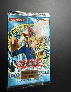 Yugioh 1x Legend Of Blue Eyes White Dragon SPANISH LOB booster Pack 1a ed sealed - Image 2