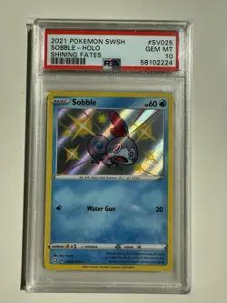 2021 Pokemon Sword & Shield Shining Fates SV025 Sobble-Holo PSA 10 - Image 1