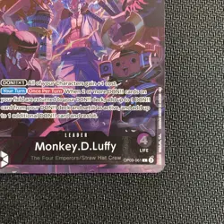 NM Monkey.D.Luffy OP09-061 Alt Art Leader 2nd Anniversary Four Emperors - Image 4