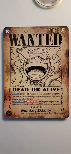 One Piece OP09 EN Monkey.D.Luffy Wanted Alternate Art #119 OP05-119 - Image 1