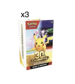 X3 Pokemon TCG 30th Anniversary Celebration Booster Bundle CONFIRMED PRESALE - Image 1
