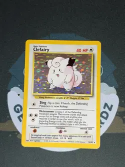 Pokemon card TCG Clefairy 5/102 Base Set Holo Rare 1999 MP - Image 1