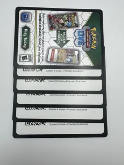 5x Pokemon S&V Prismatic Evolutions TCG Online Code Cards -Sent Via eBay Message - Image 3