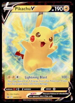 Pokemon Pikachu V - SWSH198 - SWSH: Sword & Shield Promo Cards - Image 1