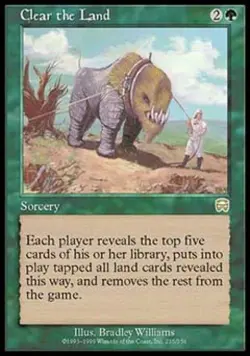 Clear the Land - Heavy Play MTG Mercadian Masques - Image 1