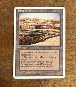Wizards MTG Strip Mine 4th Ed Land Uncommon Regular 1995 Daniel Gelon EN - Image 1