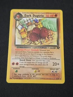Dark Dugtrio 23/82 Team Rocket Regular Black Star Rare WOTC Pokemon TCG LP - Image 1